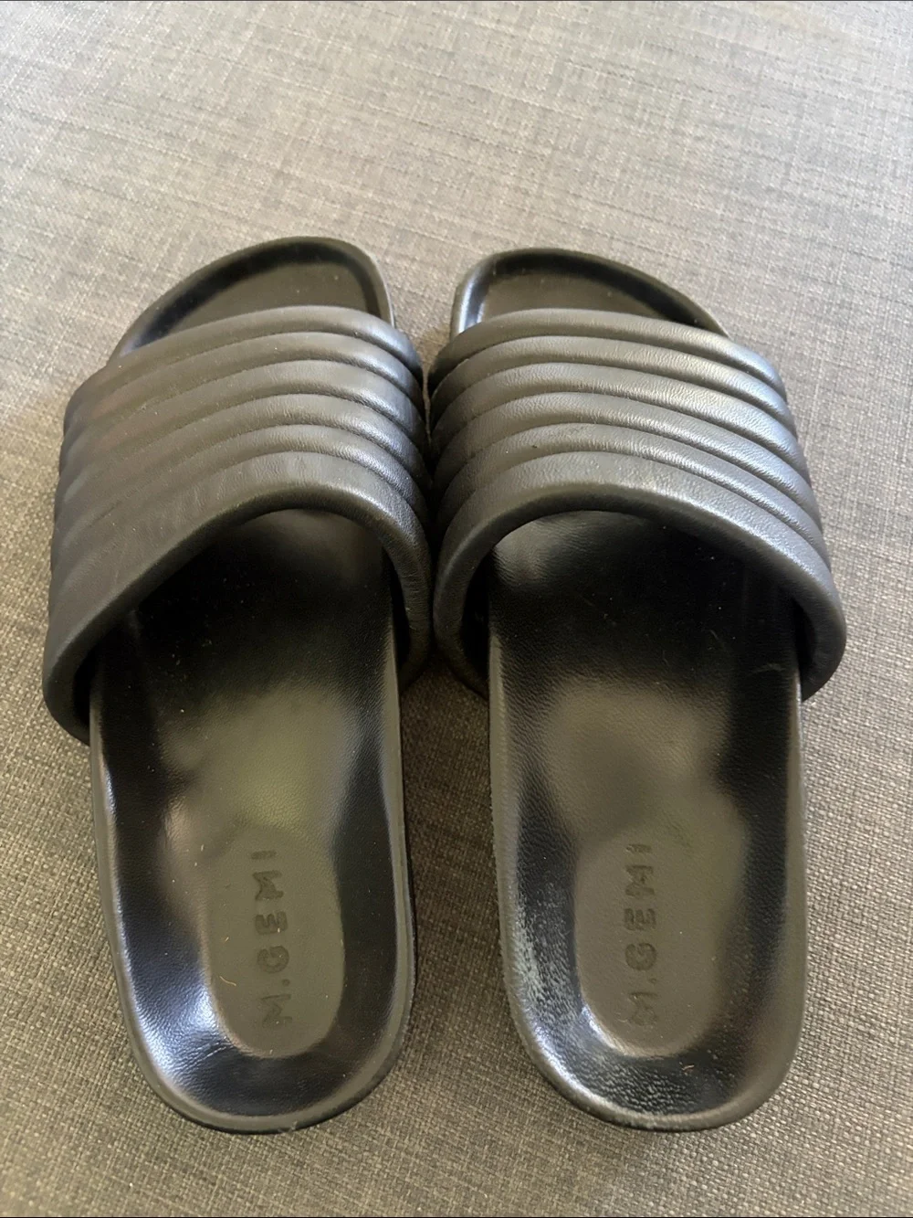 M. Gemi  Black Slide Sandals sz 36